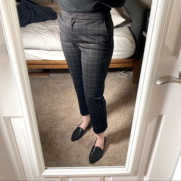 Rachel Zoe Mid-Rise Plaid Pants - Picture 3 of 5